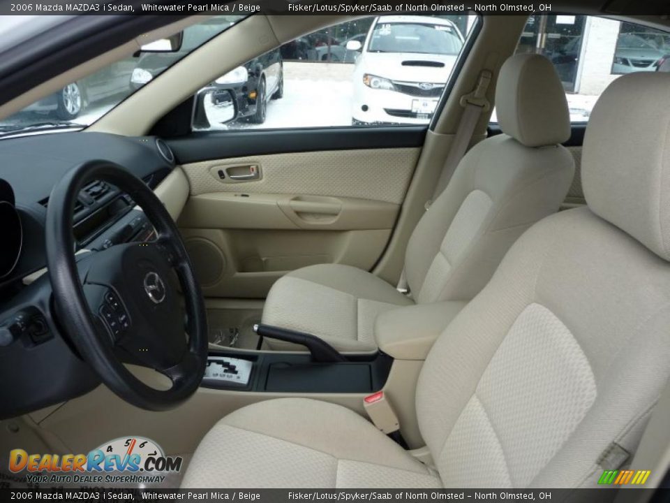 2006 Mazda MAZDA3 i Sedan Whitewater Pearl Mica / Beige Photo #10