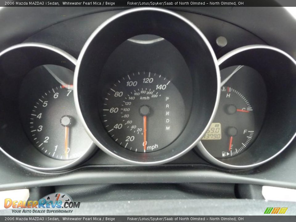 2006 Mazda MAZDA3 i Sedan Whitewater Pearl Mica / Beige Photo #11