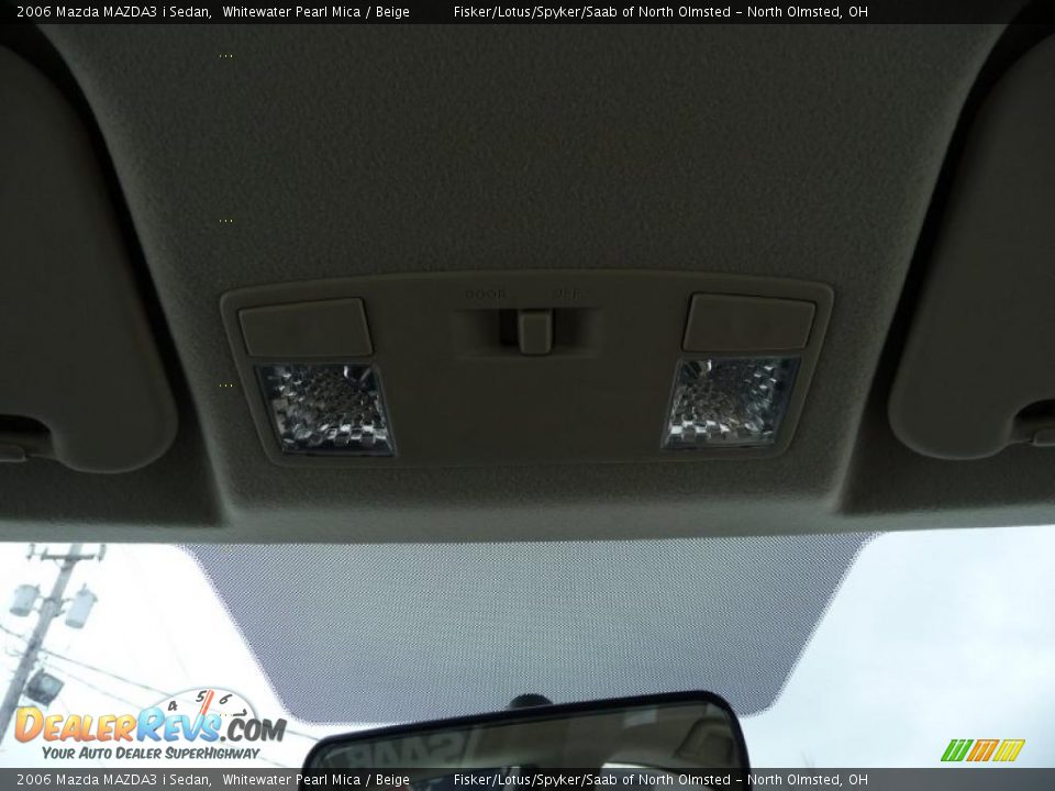 2006 Mazda MAZDA3 i Sedan Whitewater Pearl Mica / Beige Photo #14
