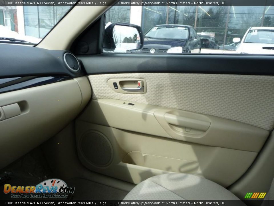 2006 Mazda MAZDA3 i Sedan Whitewater Pearl Mica / Beige Photo #17