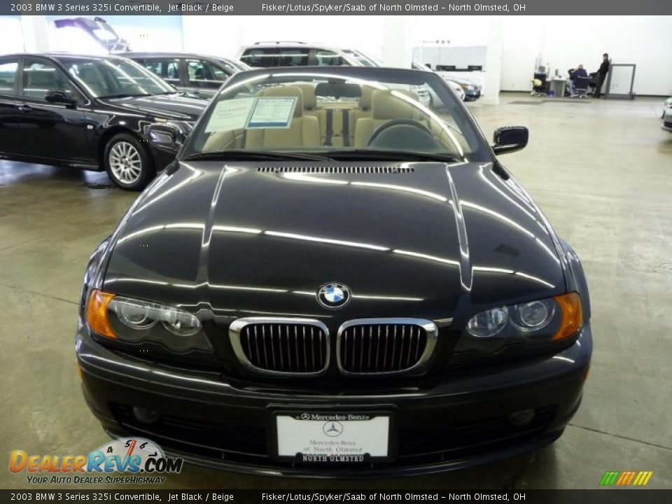2003 BMW 3 Series 325i Convertible Jet Black / Beige Photo #3