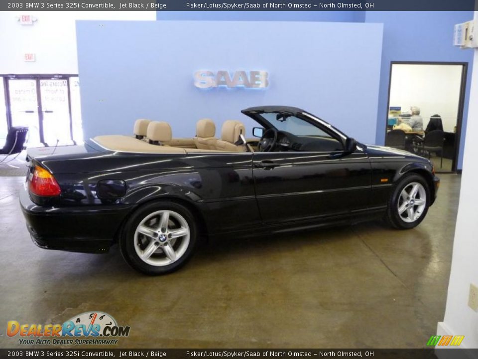 2003 BMW 3 Series 325i Convertible Jet Black / Beige Photo #4