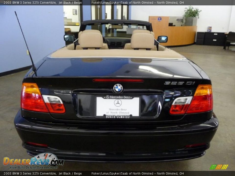 2003 BMW 3 Series 325i Convertible Jet Black / Beige Photo #6