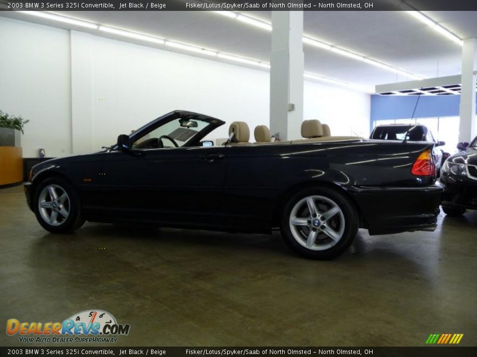 2003 BMW 3 Series 325i Convertible Jet Black / Beige Photo #7