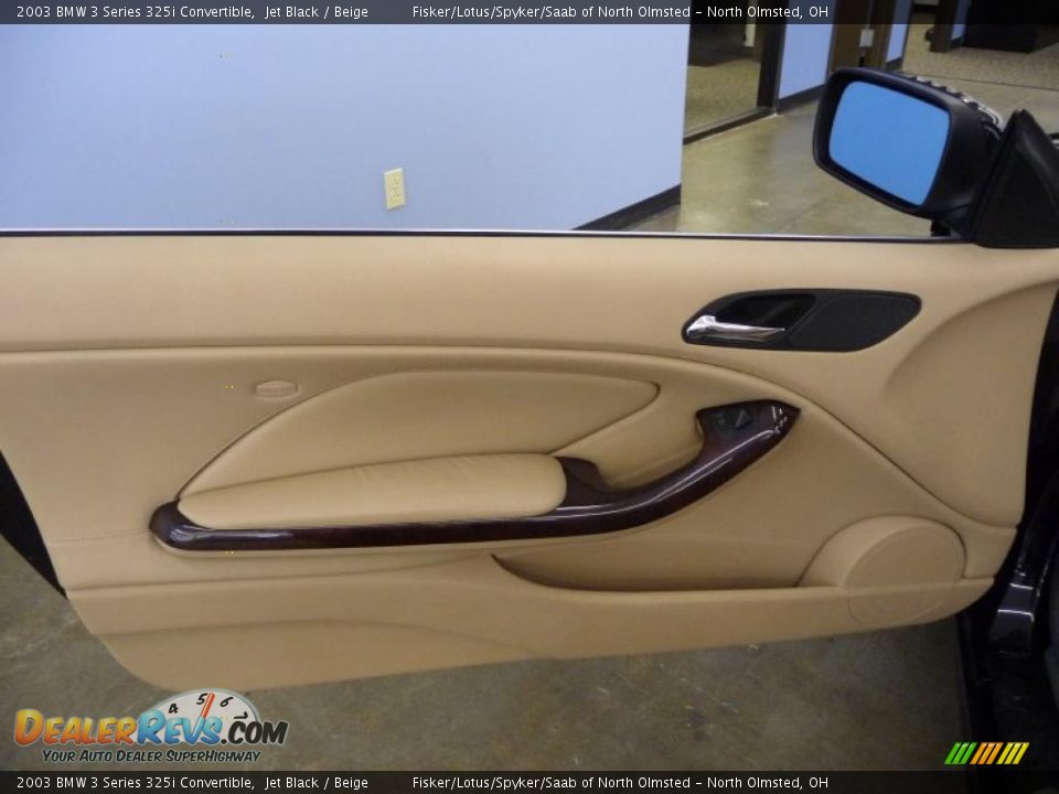 2003 BMW 3 Series 325i Convertible Jet Black / Beige Photo #8
