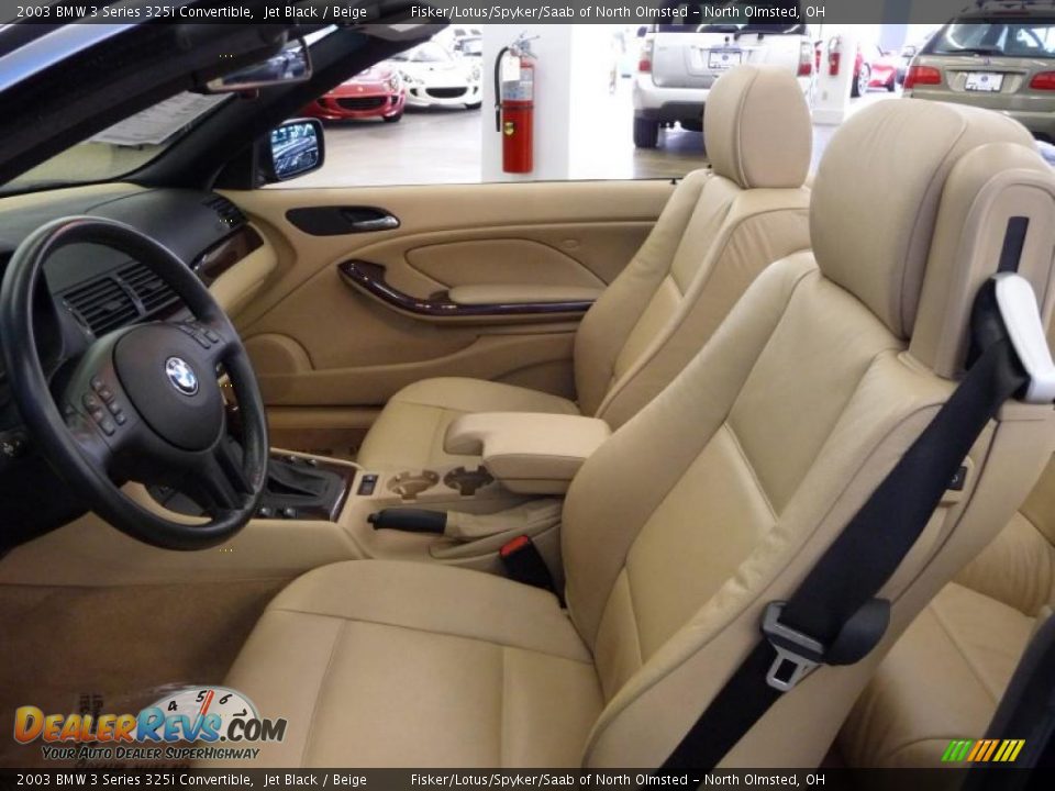 2003 BMW 3 Series 325i Convertible Jet Black / Beige Photo #9