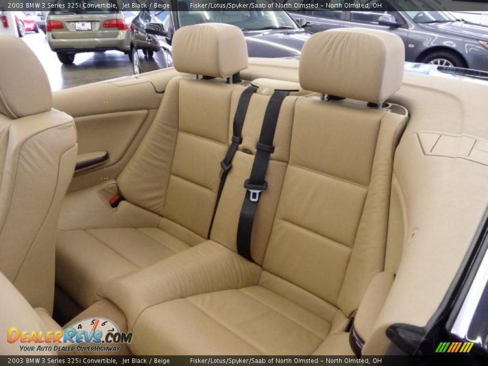 2003 BMW 3 Series 325i Convertible Jet Black / Beige Photo #10