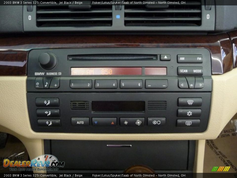 2003 BMW 3 Series 325i Convertible Jet Black / Beige Photo #14