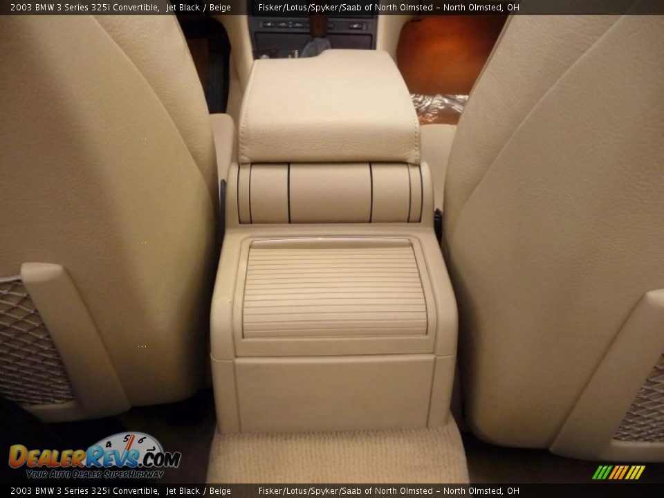 2003 BMW 3 Series 325i Convertible Jet Black / Beige Photo #19