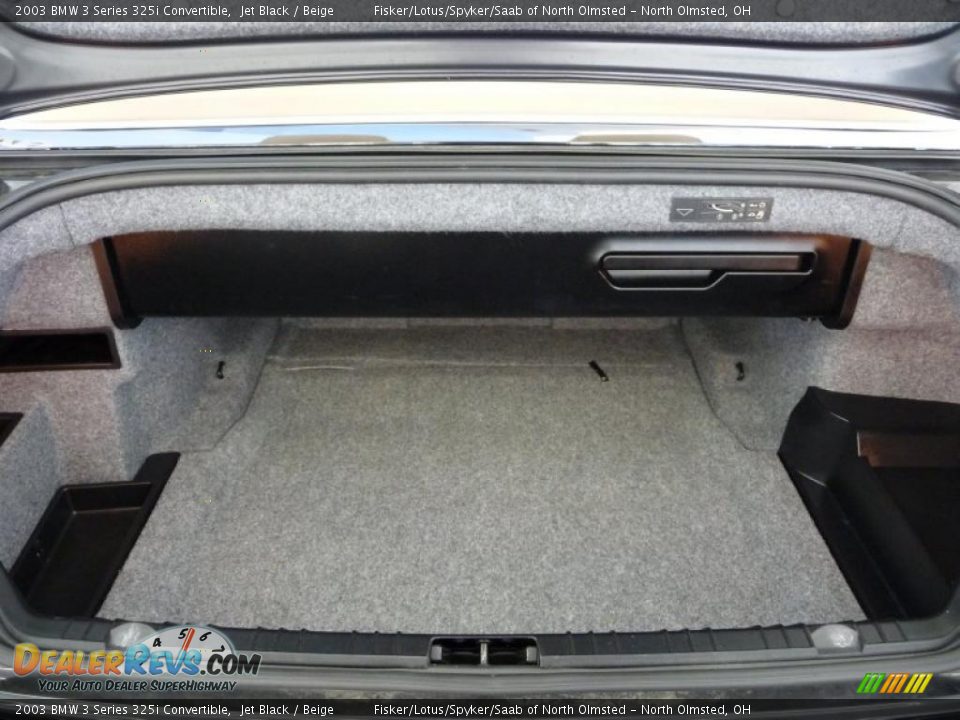 2003 BMW 3 Series 325i Convertible Jet Black / Beige Photo #21