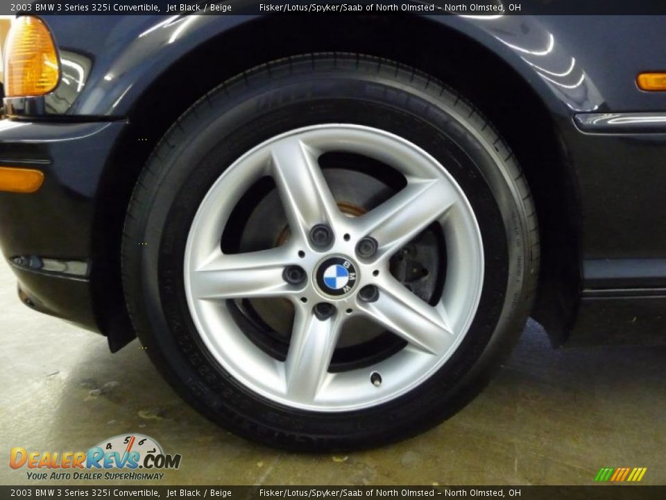 2003 BMW 3 Series 325i Convertible Jet Black / Beige Photo #22