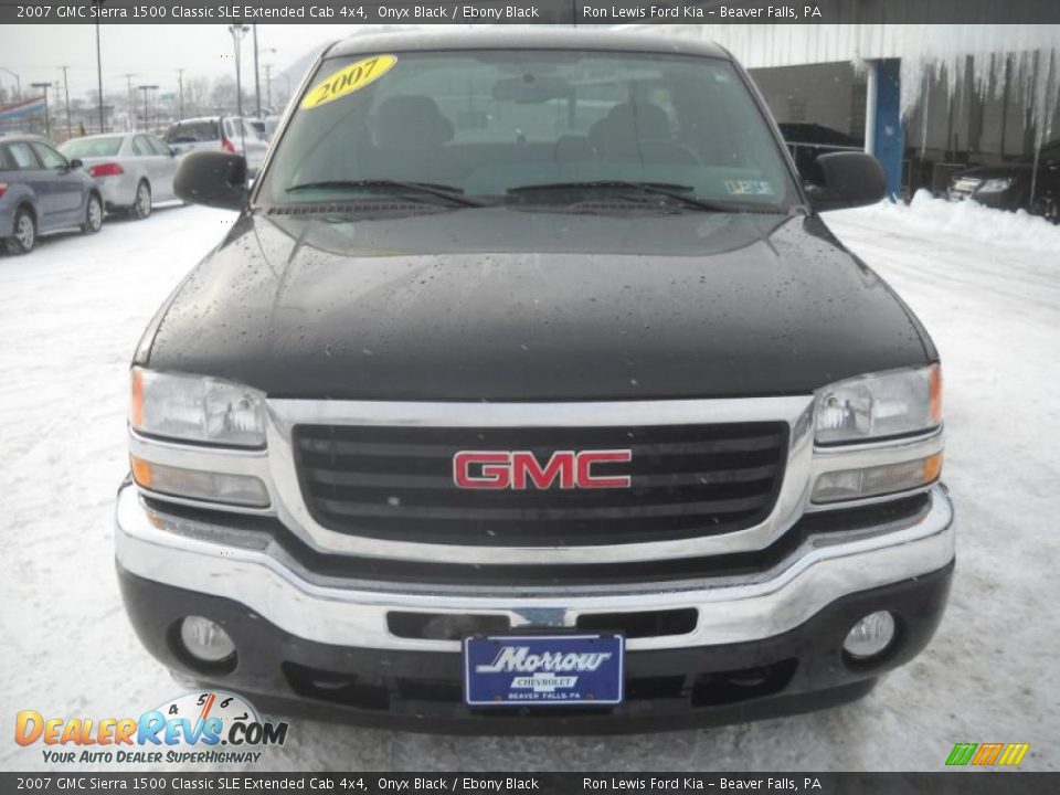 2007 GMC Sierra 1500 Classic SLE Extended Cab 4x4 Onyx Black / Ebony Black Photo #19