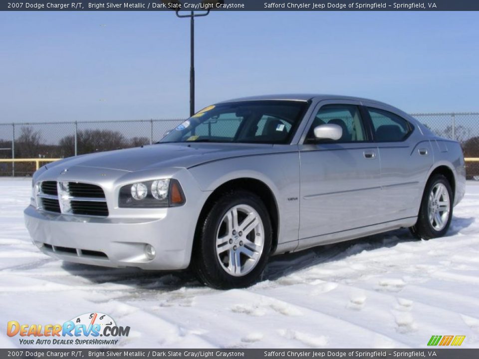 2007 Dodge Charger R/T Bright Silver Metallic / Dark Slate Gray/Light Graystone Photo #2