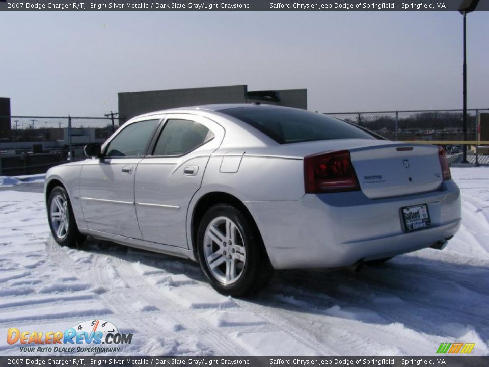 2007 Dodge Charger R/T Bright Silver Metallic / Dark Slate Gray/Light Graystone Photo #8