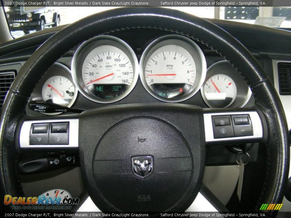 2007 Dodge Charger R/T Bright Silver Metallic / Dark Slate Gray/Light Graystone Photo #12