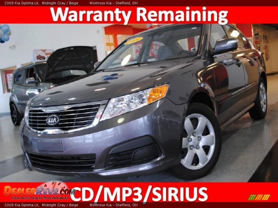 2009 Kia Optima LX Midnight Gray / Beige Photo #1