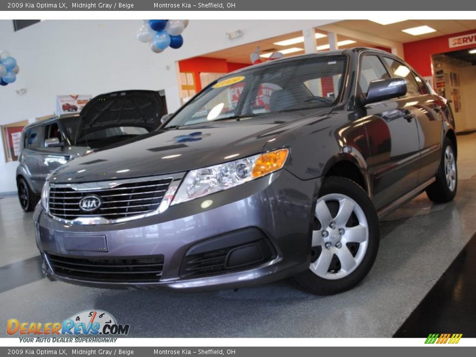 2009 Kia Optima LX Midnight Gray / Beige Photo #2