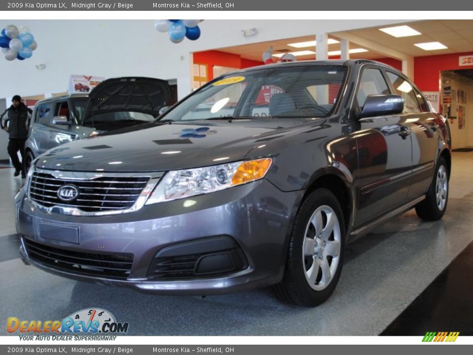 2009 Kia Optima LX Midnight Gray / Beige Photo #3