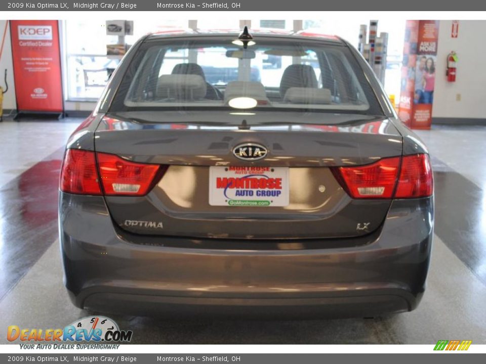 2009 Kia Optima LX Midnight Gray / Beige Photo #6