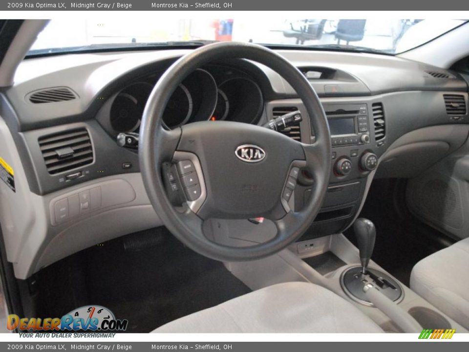 2009 Kia Optima LX Midnight Gray / Beige Photo #14