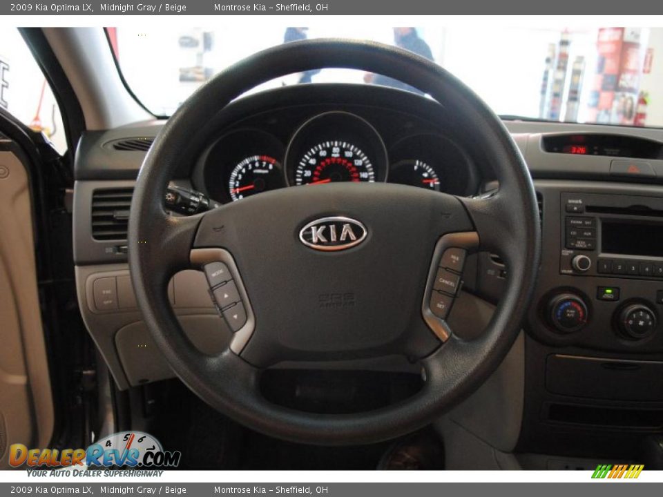 2009 Kia Optima LX Midnight Gray / Beige Photo #34