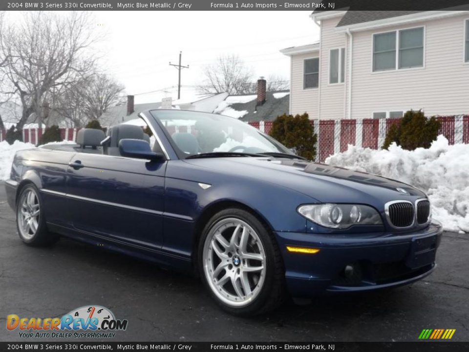 2004 BMW 3 Series 330i Convertible Mystic Blue Metallic / Grey Photo #10