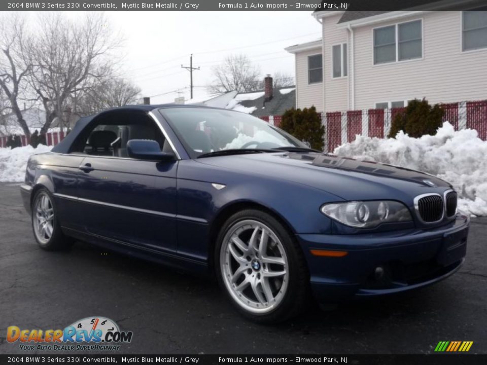 2004 BMW 3 Series 330i Convertible Mystic Blue Metallic / Grey Photo #24