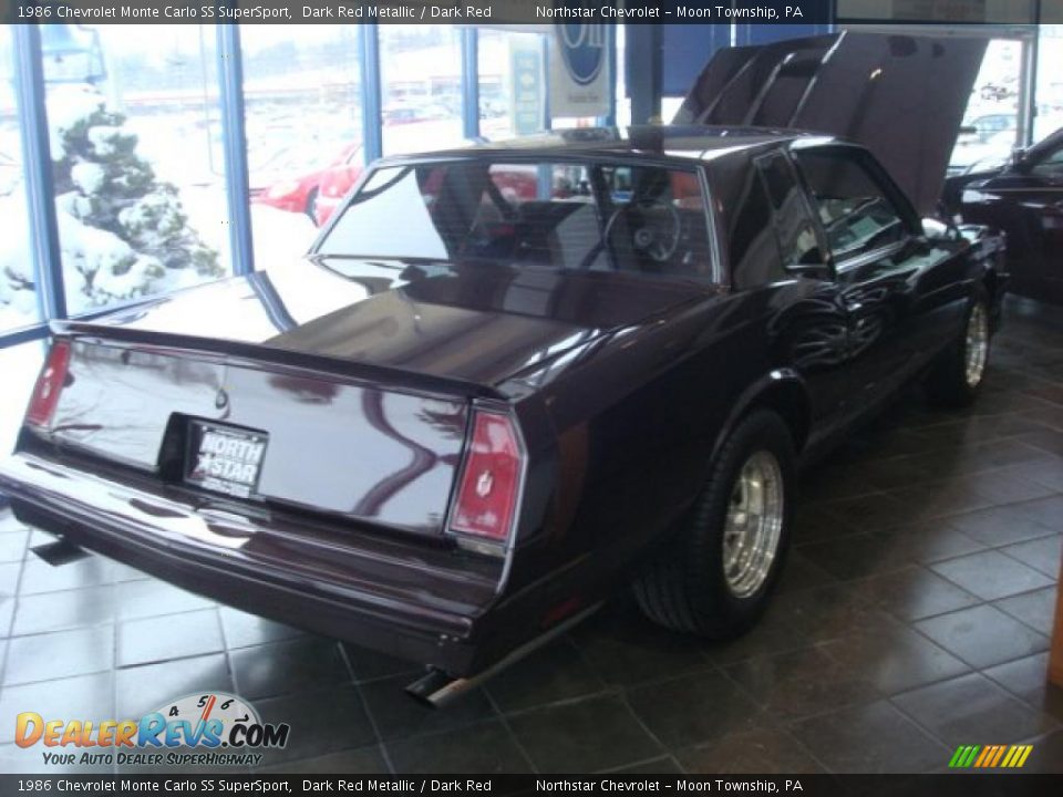 1986 Chevrolet Monte Carlo SS SuperSport Dark Red Metallic / Dark Red Photo #6