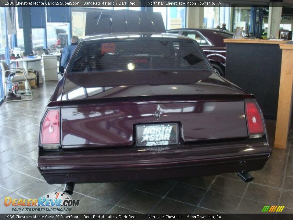 1986 Chevrolet Monte Carlo SS SuperSport Dark Red Metallic / Dark Red Photo #7