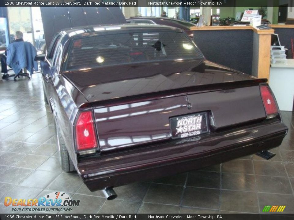 1986 Chevrolet Monte Carlo SS SuperSport Dark Red Metallic / Dark Red Photo #8