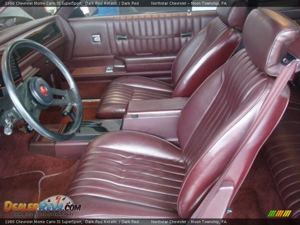 1986 Chevrolet Monte Carlo SS SuperSport Dark Red Metallic / Dark Red Photo #10