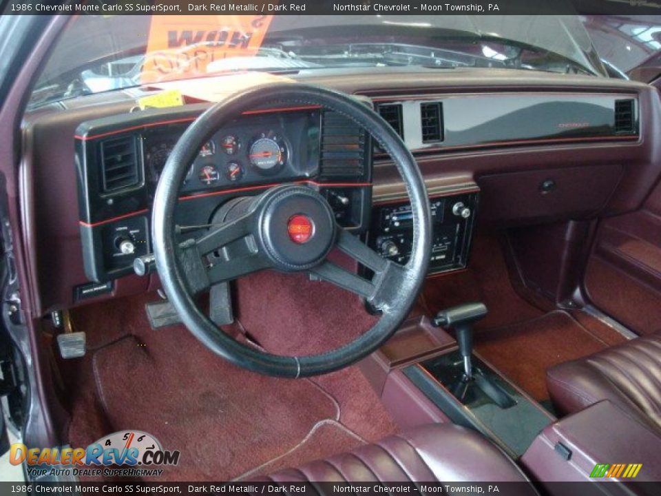 1986 Chevrolet Monte Carlo SS SuperSport Dark Red Metallic / Dark Red Photo #12