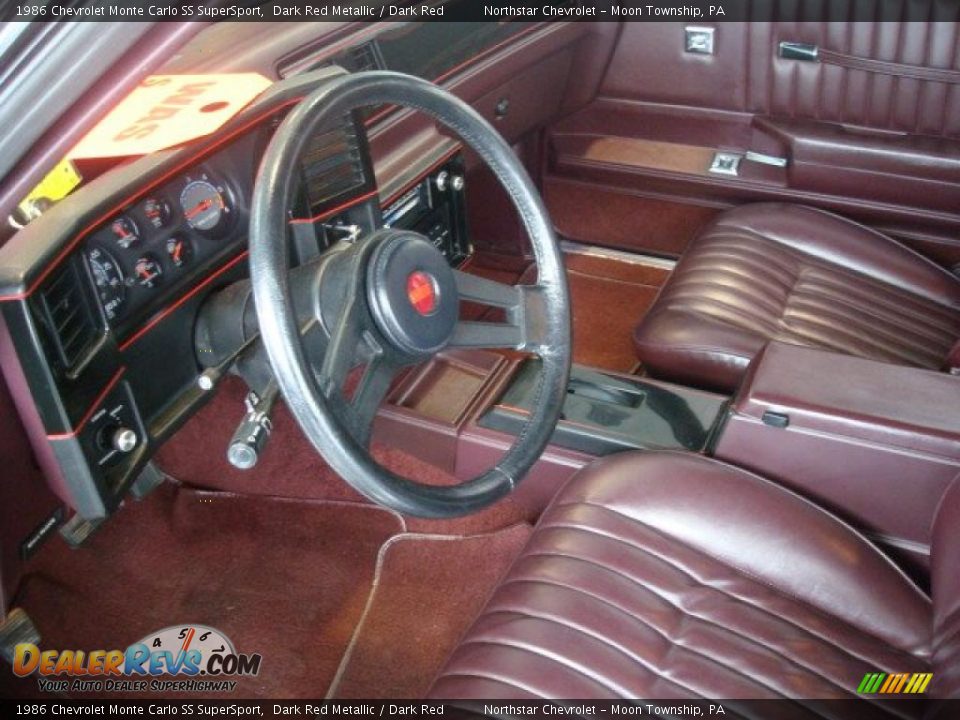 1986 Chevrolet Monte Carlo SS SuperSport Dark Red Metallic / Dark Red Photo #14