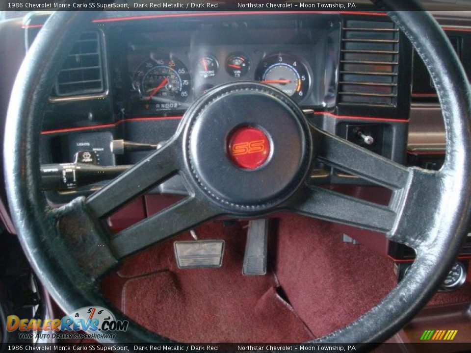 1986 Chevrolet Monte Carlo SS SuperSport Dark Red Metallic / Dark Red Photo #17