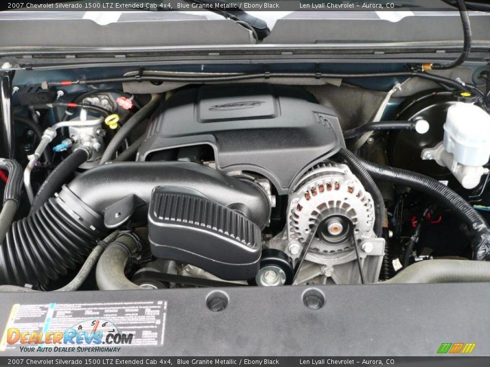 2007 Chevrolet Silverado 1500 LTZ Extended Cab 4x4 Blue Granite Metallic / Ebony Black Photo #21