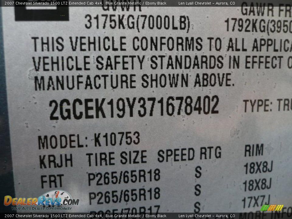 2007 Chevrolet Silverado 1500 LTZ Extended Cab 4x4 Blue Granite Metallic / Ebony Black Photo #36