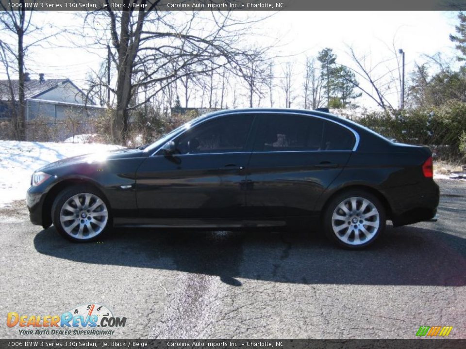 2006 BMW 3 Series 330i Sedan Jet Black / Beige Photo #5