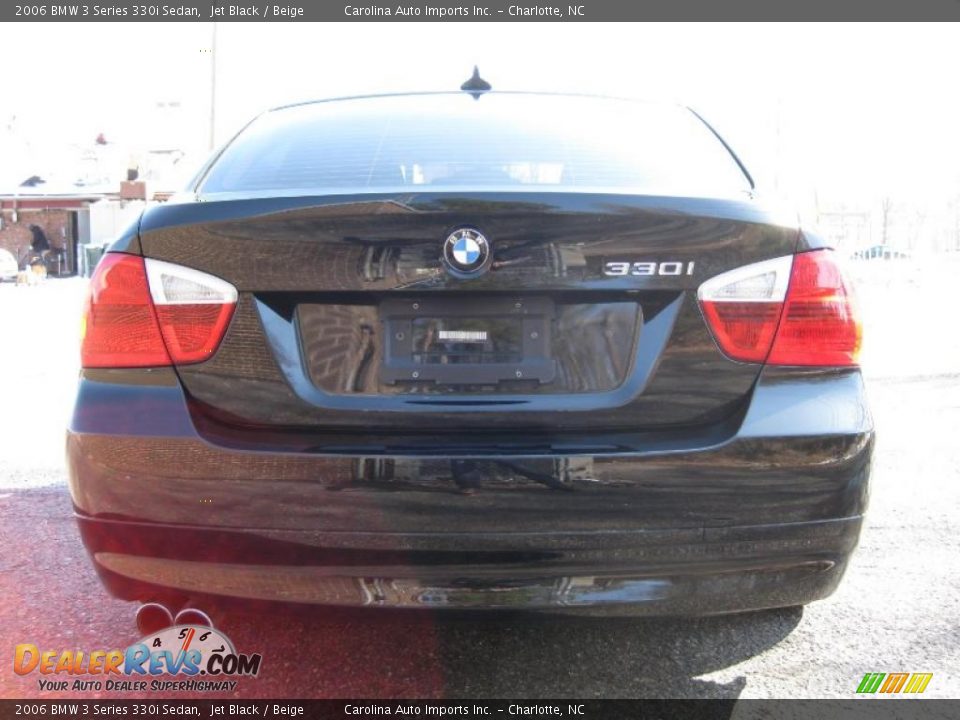 2006 BMW 3 Series 330i Sedan Jet Black / Beige Photo #7