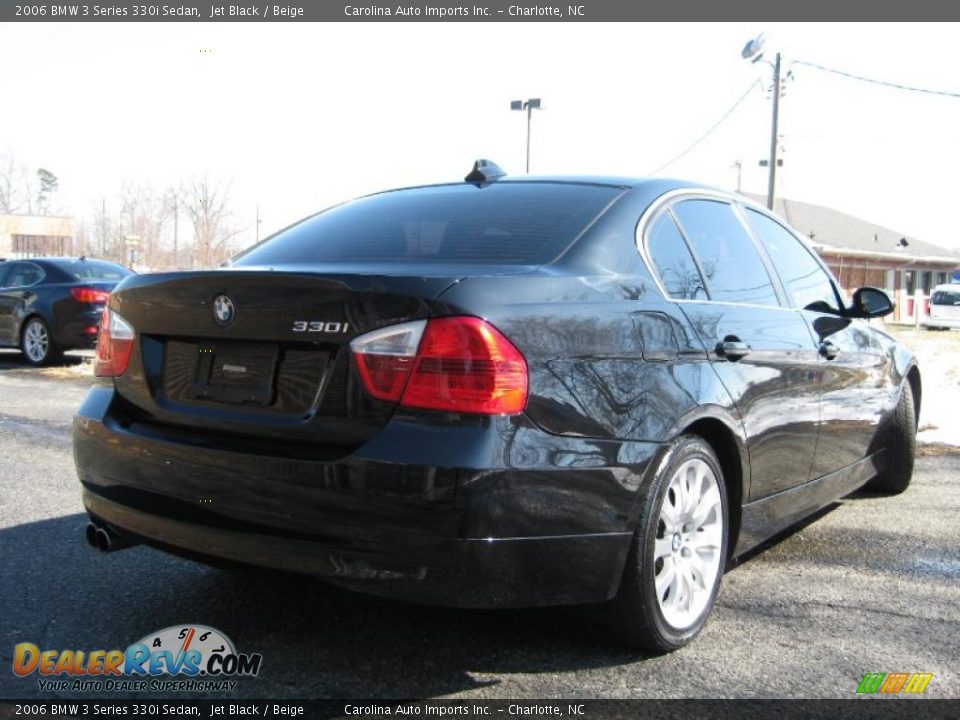 2006 BMW 3 Series 330i Sedan Jet Black / Beige Photo #8
