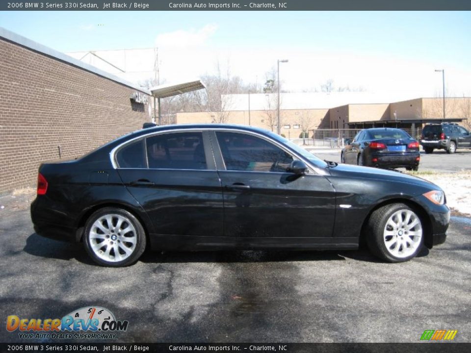 2006 BMW 3 Series 330i Sedan Jet Black / Beige Photo #9