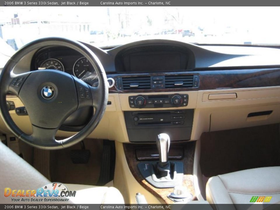 2006 BMW 3 Series 330i Sedan Jet Black / Beige Photo #11