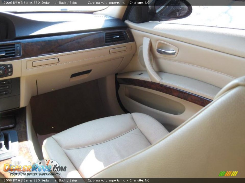 2006 BMW 3 Series 330i Sedan Jet Black / Beige Photo #12