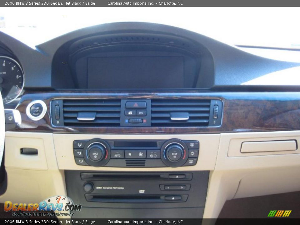 2006 BMW 3 Series 330i Sedan Jet Black / Beige Photo #13