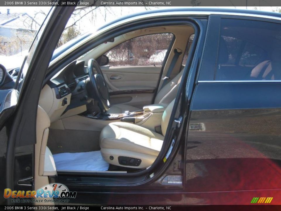2006 BMW 3 Series 330i Sedan Jet Black / Beige Photo #14