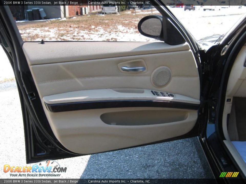 2006 BMW 3 Series 330i Sedan Jet Black / Beige Photo #15