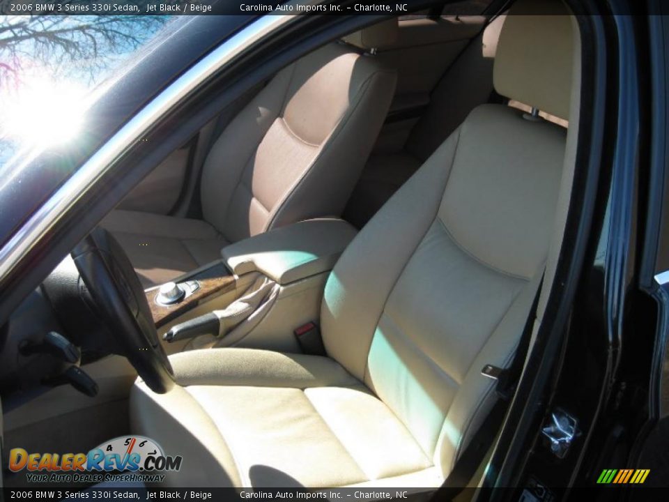 2006 BMW 3 Series 330i Sedan Jet Black / Beige Photo #16