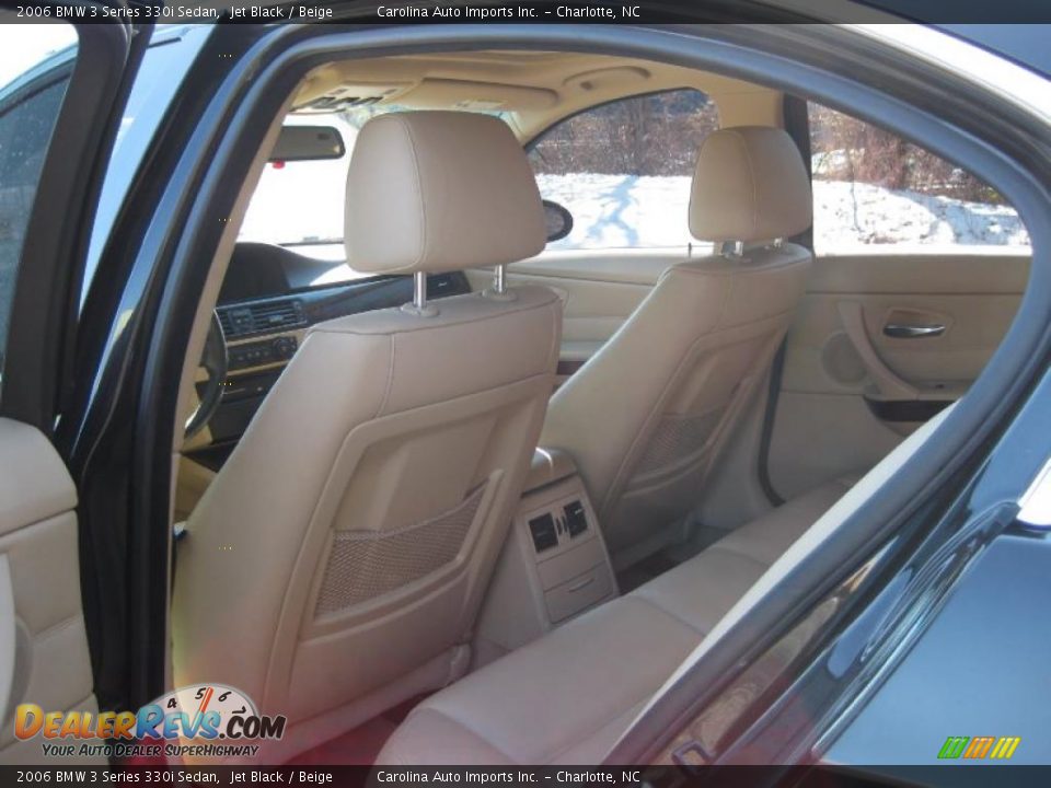 2006 BMW 3 Series 330i Sedan Jet Black / Beige Photo #17