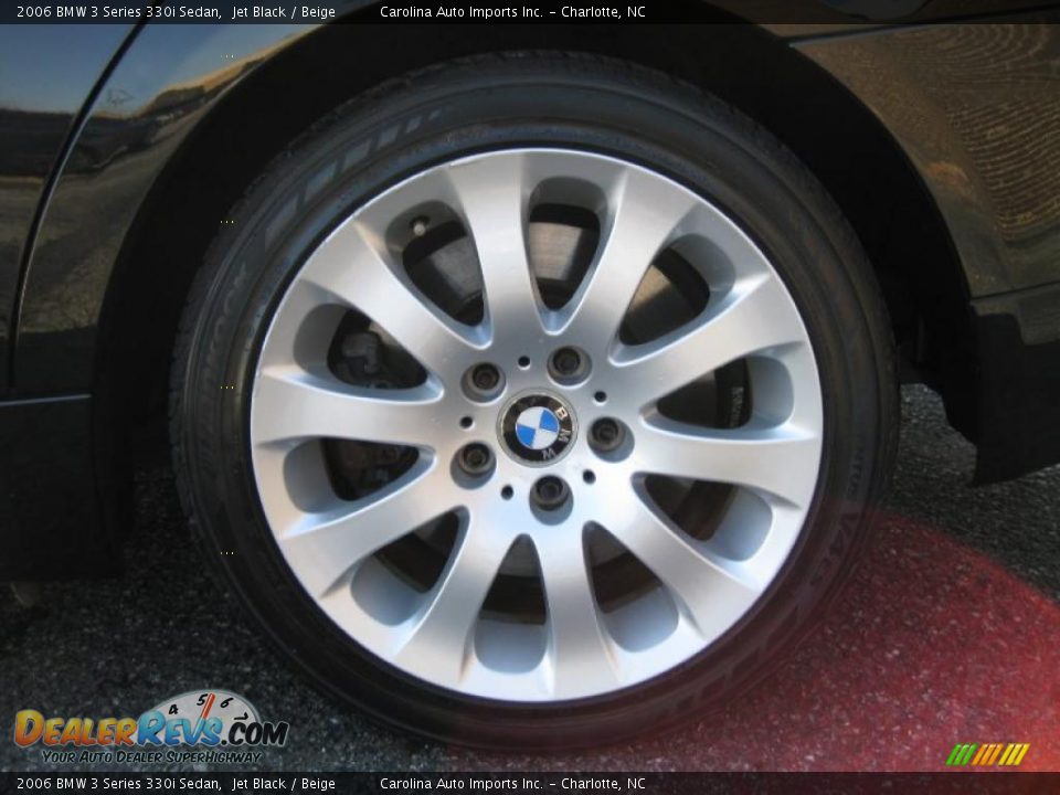 2006 BMW 3 Series 330i Sedan Jet Black / Beige Photo #26