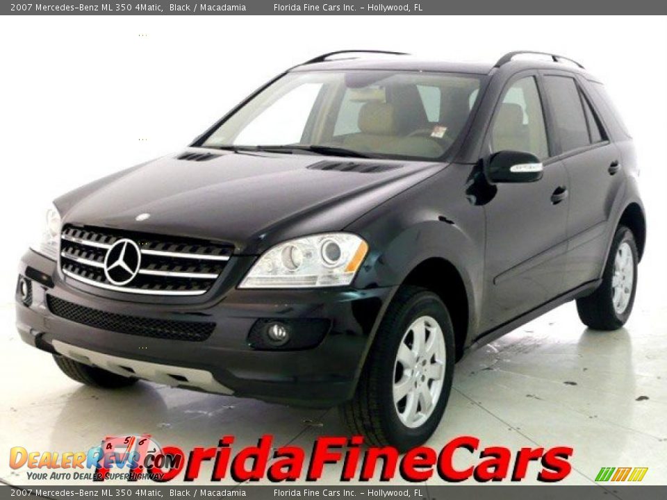 2007 Mercedes-Benz ML 350 4Matic Black / Macadamia Photo #1