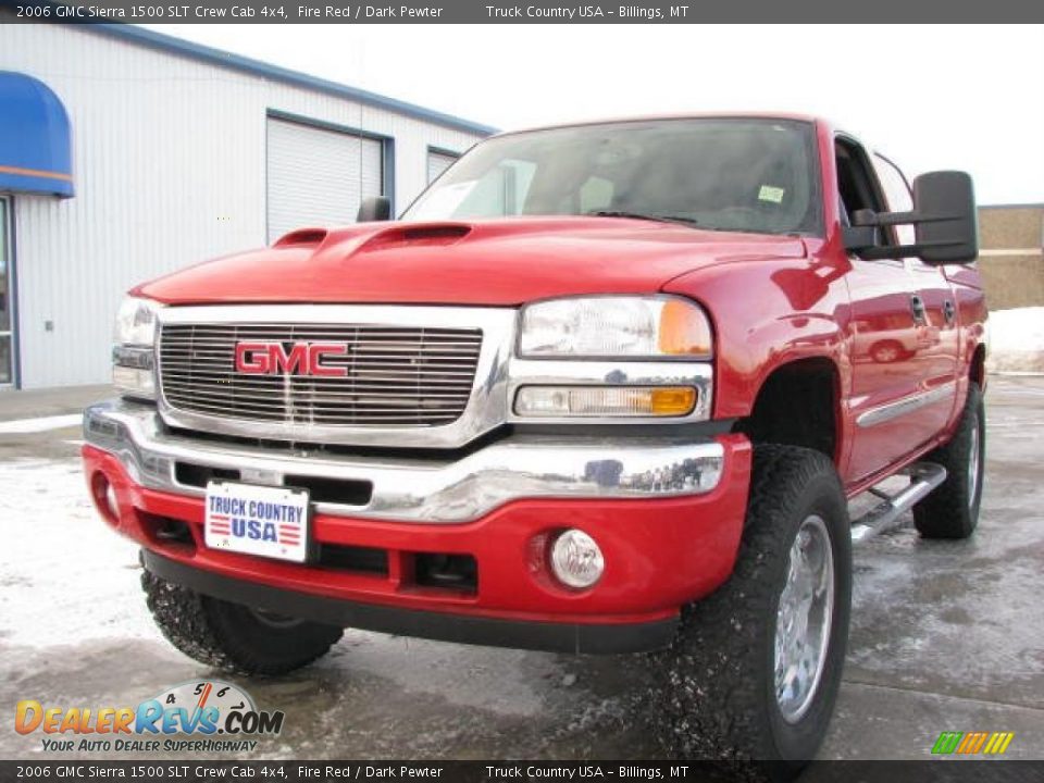 2006 GMC Sierra 1500 SLT Crew Cab 4x4 Fire Red / Dark Pewter Photo #2